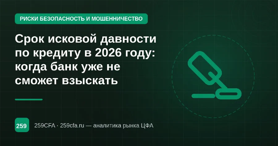 Срок исковой давности по кредиту в 2026 году: когда банк уже не сможет взыскать