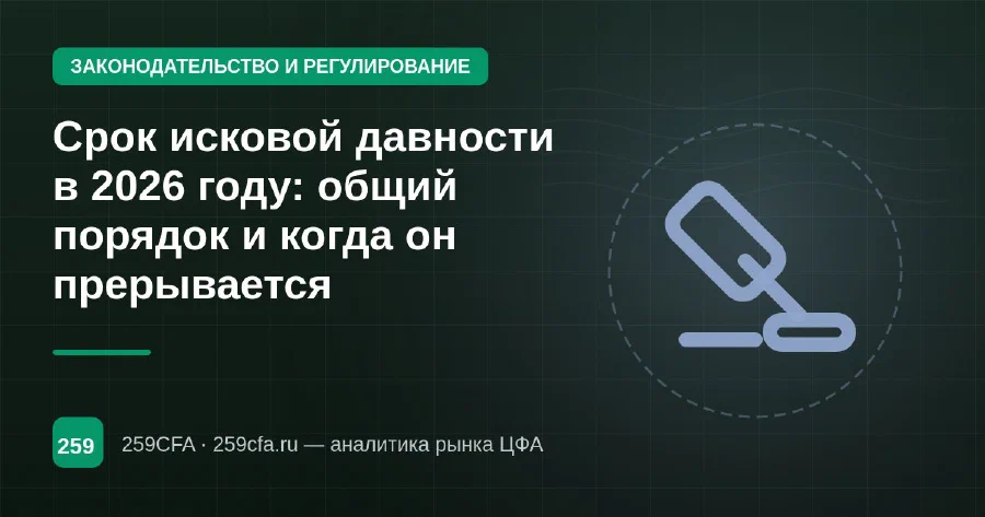 Срок исковой давности в 2026 году: общий порядок и когда он прерывается