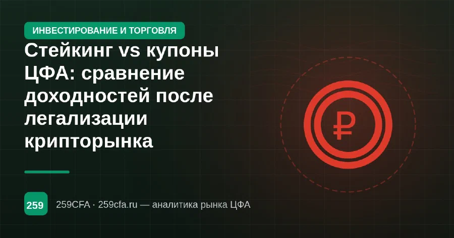 Стейкинг vs купоны ЦФА: сравнение доходностей после легализации крипторынка