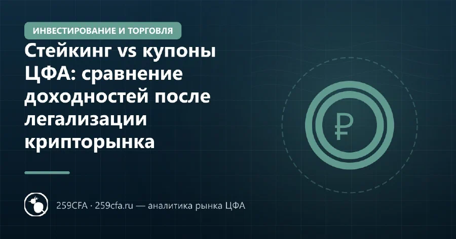 Стейкинг vs купоны ЦФА: сравнение доходностей после легализации крипторынка