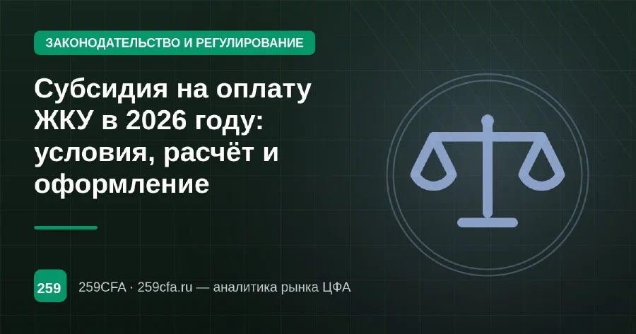 Субсидия на оплату ЖКУ в 2026 году: условия, расчёт и оформление
