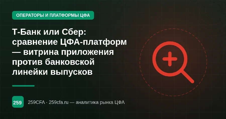Т-Банк или Сбер: сравнение ЦФА-платформ — витрина приложения против банковской линейки выпусков