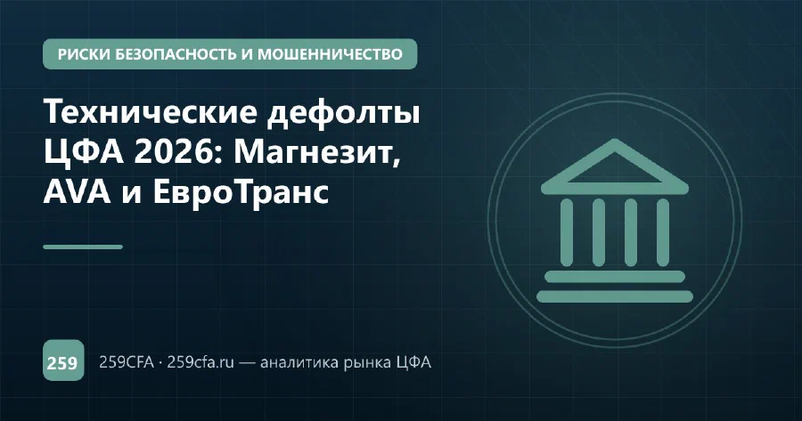 Технические дефолты ЦФА 2026: Магнезит, AVA и ЕвроТранс