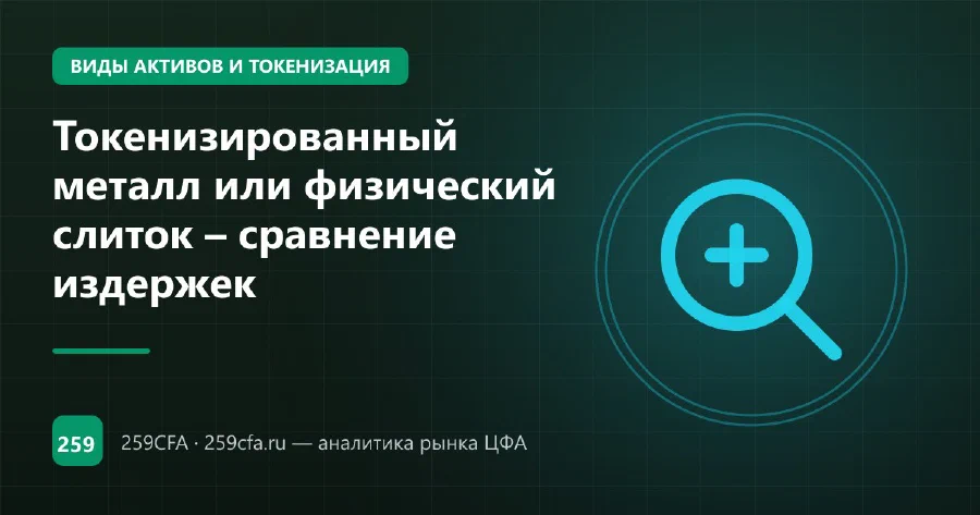 Токенизированный металл или физический слиток – сравнение издержек