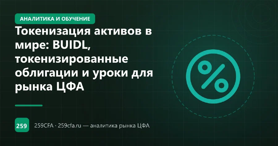 Токенизация активов в мире: BUIDL, токенизированные облигации и уроки для рынка ЦФА