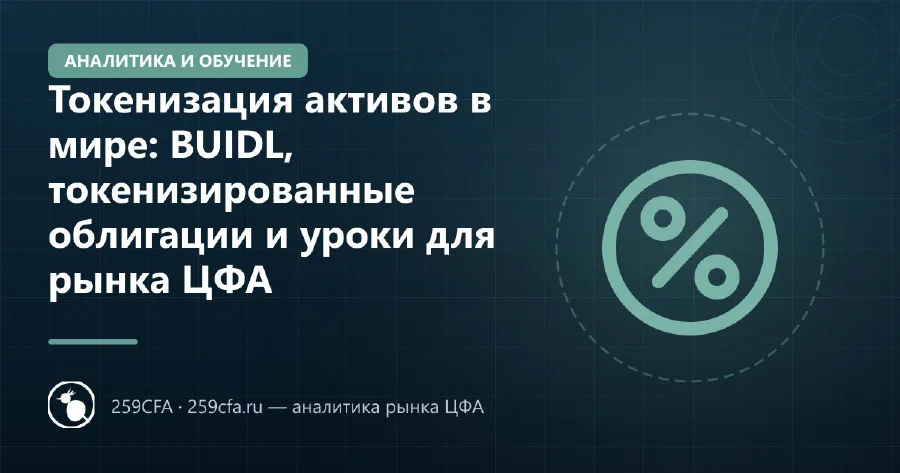 Токенизация активов в мире: BUIDL, токенизированные облигации и уроки для рынка ЦФА