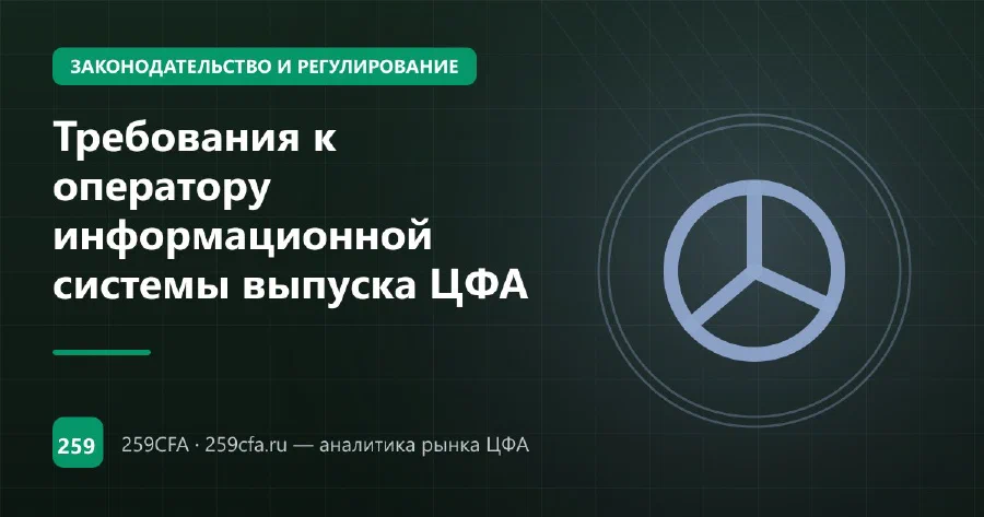 Требования к оператору информационной системы выпуска ЦФА