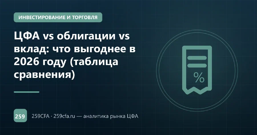 ЦФА vs облигации vs вклад: что выгоднее в 2026 году (таблица сравнения)