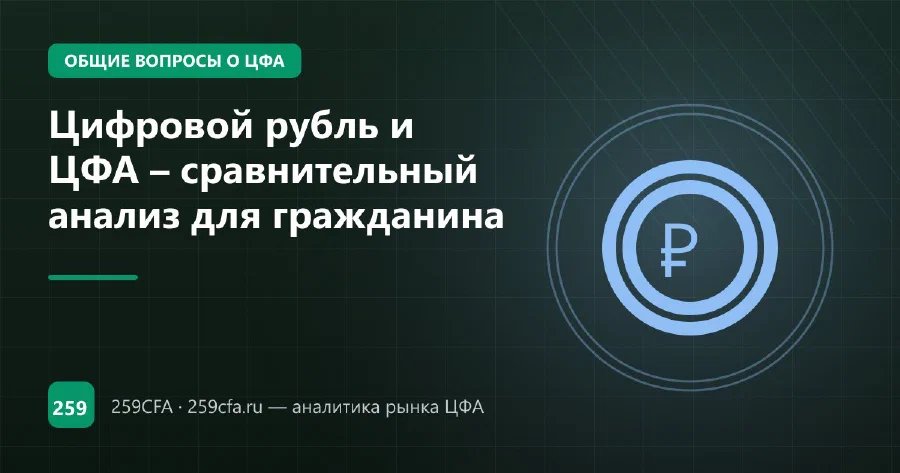 Цифровой рубль и ЦФА – сравнительный анализ для гражданина