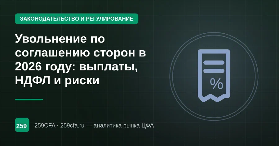 Увольнение по соглашению сторон в 2026 году: выплаты, НДФЛ и риски