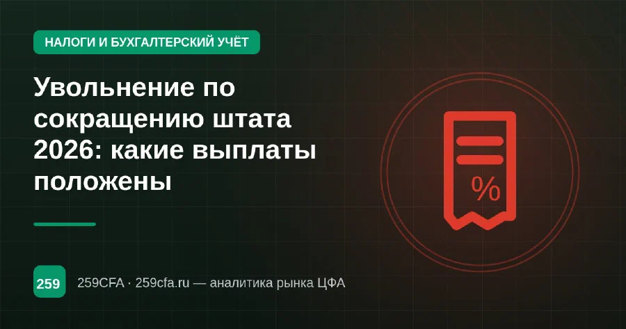 Увольнение по сокращению штата 2026: какие выплаты положены