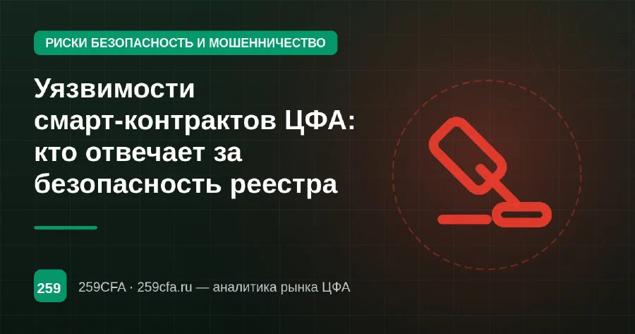 Уязвимости смарт-контрактов ЦФА: кто отвечает за безопасность реестра