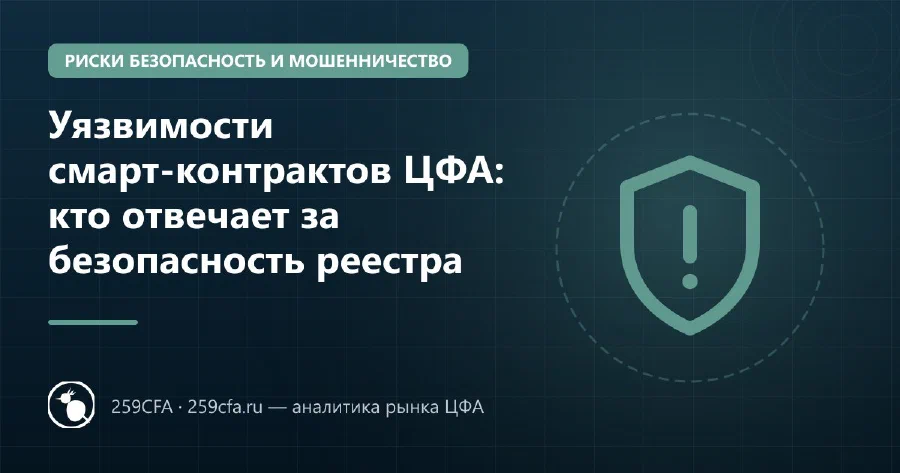 Уязвимости смарт-контрактов ЦФА: кто отвечает за безопасность реестра