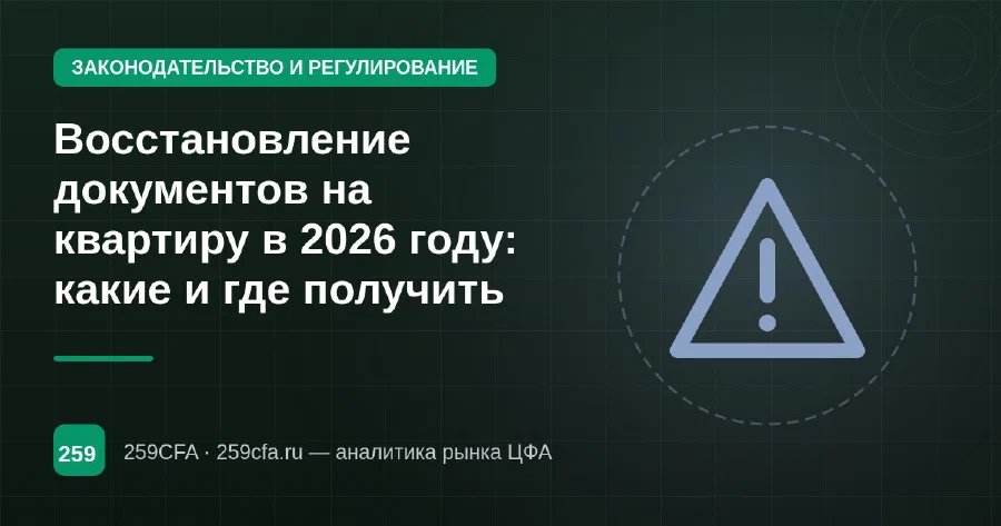 Восстановление документов на квартиру в 2026 году: какие и где получить