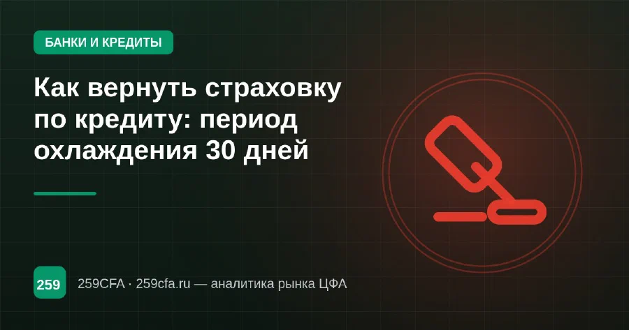 Как вернуть страховку по кредиту: период охлаждения 30 дней