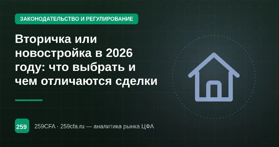 Вторичка или новостройка в 2026 году: что выбрать и чем отличаются сделки