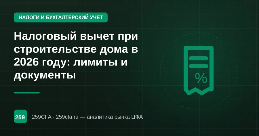 Налоговый вычет при строительстве дома в 2026 году: лимиты и документы
