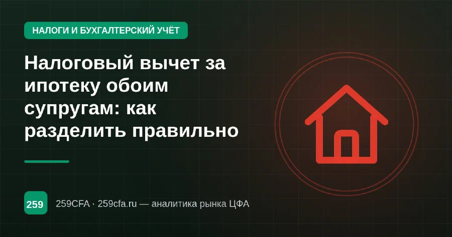 Налоговый вычет за ипотеку обоим супругам: как разделить правильно