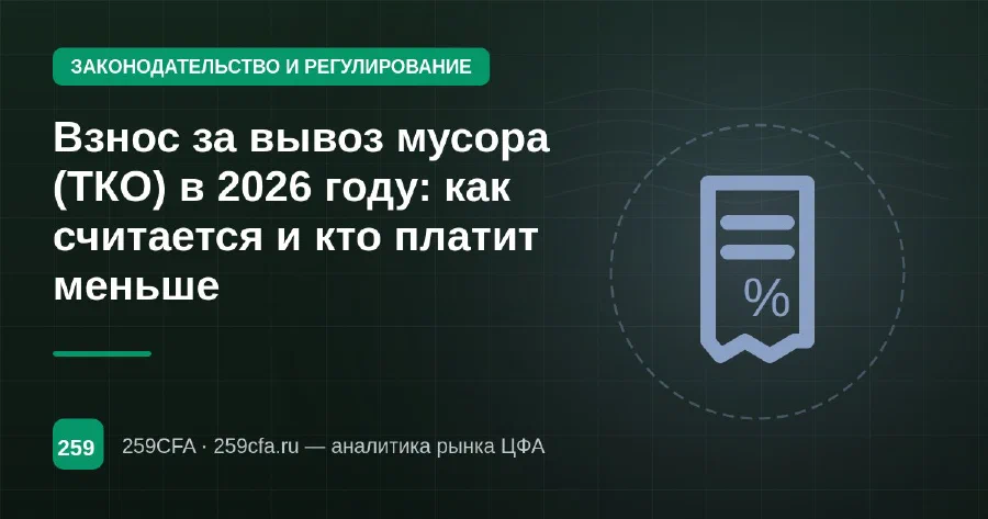 Взнос за вывоз мусора (ТКО) в 2026 году: как считается и кто платит меньше