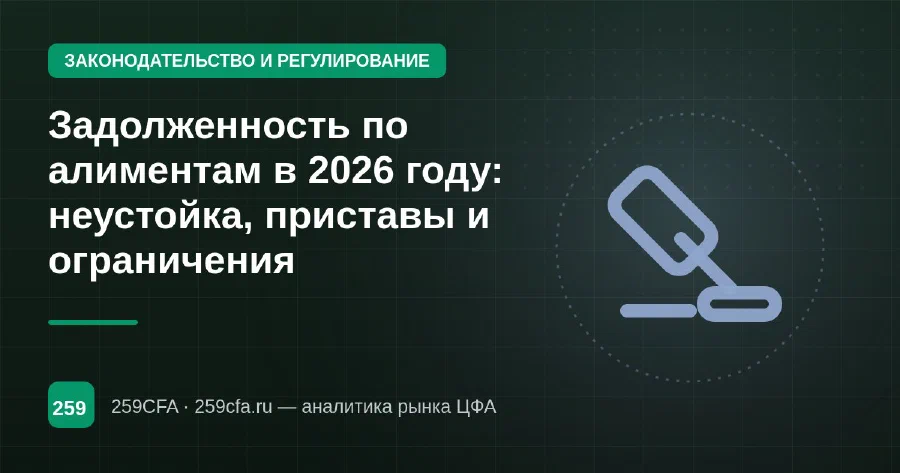 Задолженность по алиментам в 2026 году: неустойка, приставы и ограничения