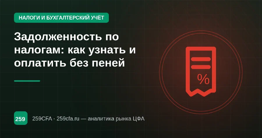 Задолженность по налогам: как узнать и оплатить без пеней