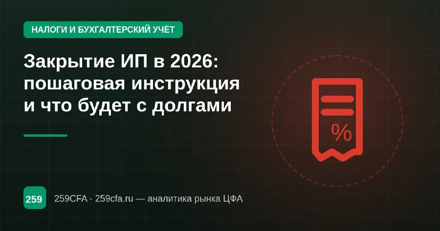 Закрытие ИП в 2026: пошаговая инструкция и что будет с долгами