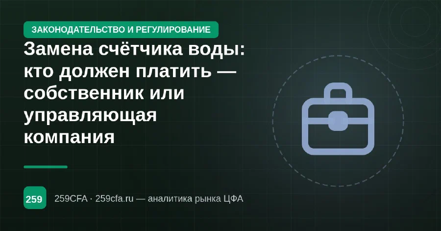 Замена счётчика воды: кто должен платить — собственник или управляющая компания