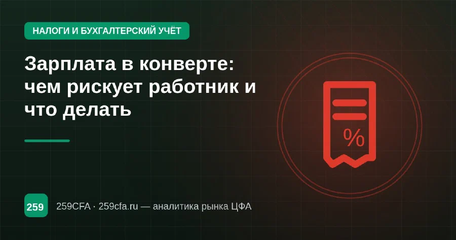 Зарплата в конверте: чем рискует работник и что делать