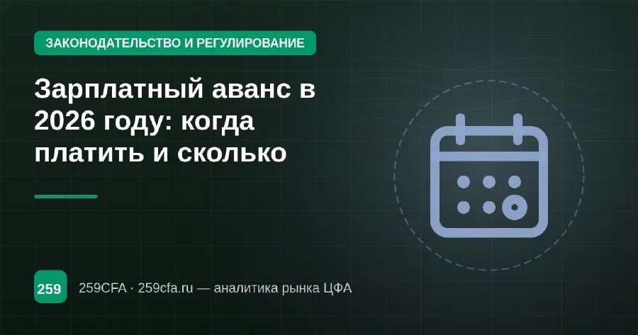 Зарплатный аванс в 2026 году: когда платить и сколько