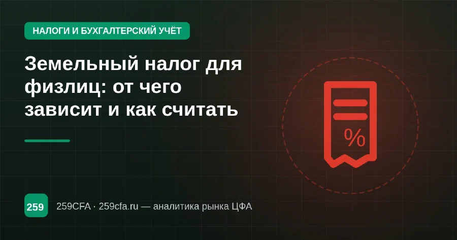 Земельный налог для физлиц: от чего зависит и как считать