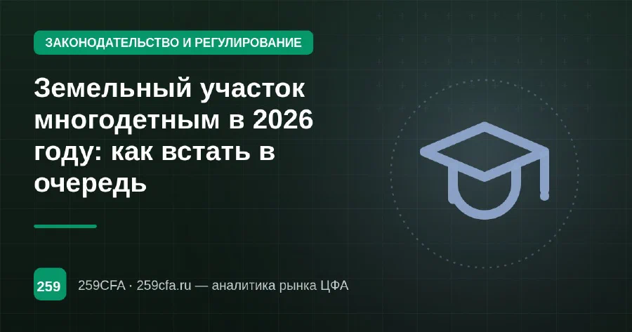 Земельный участок многодетным в 2026 году: как встать в очередь